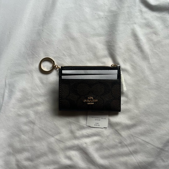 COACH brown mini wallet. Original price is $78 - Picture 2 of 4
